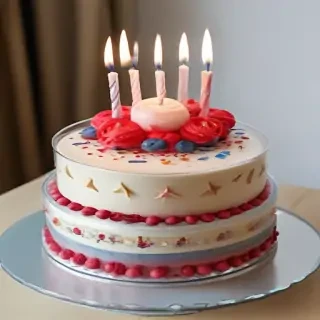 transparent birthday cake