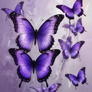 purple butterflies