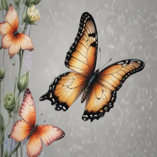 butterfly drawign