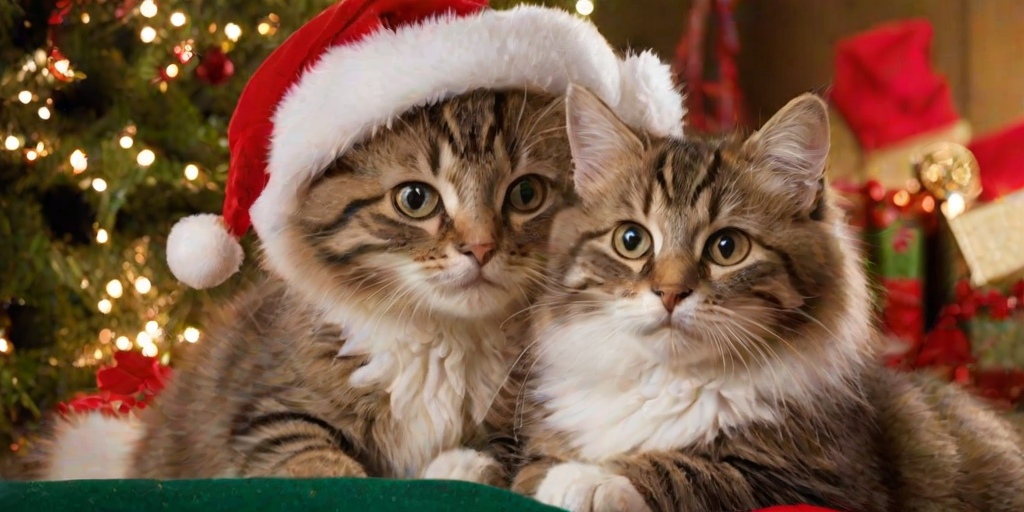 christmas images cats