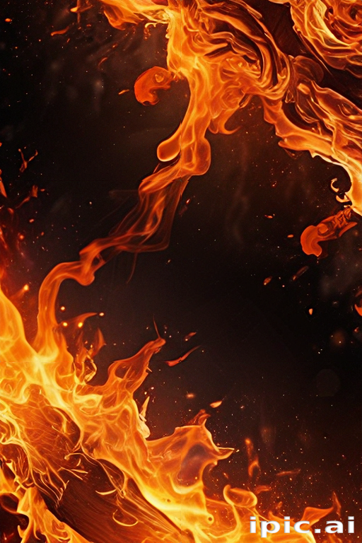 Captivating Flames Dancing in the Dark, Creating a Fiery Spectacle