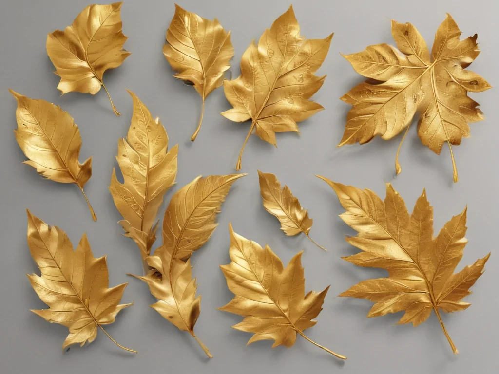 gold leaves png