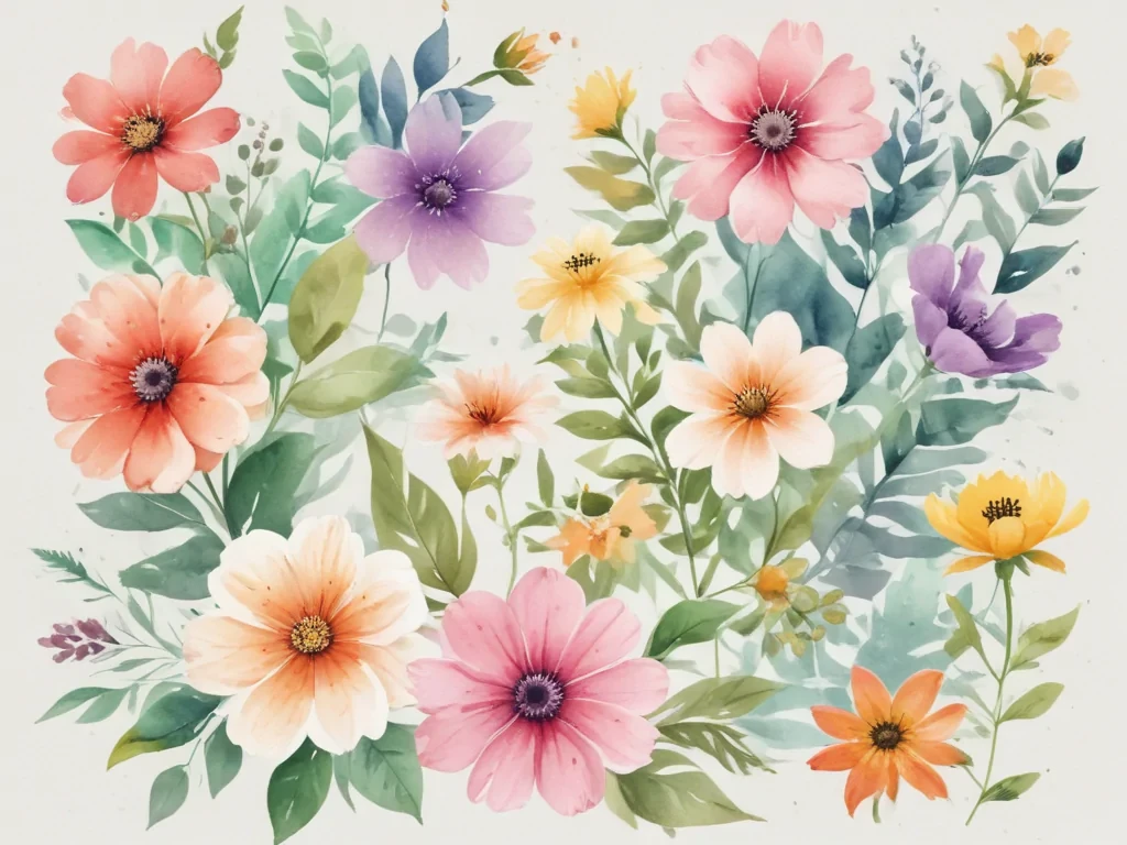 watercolor flowers png