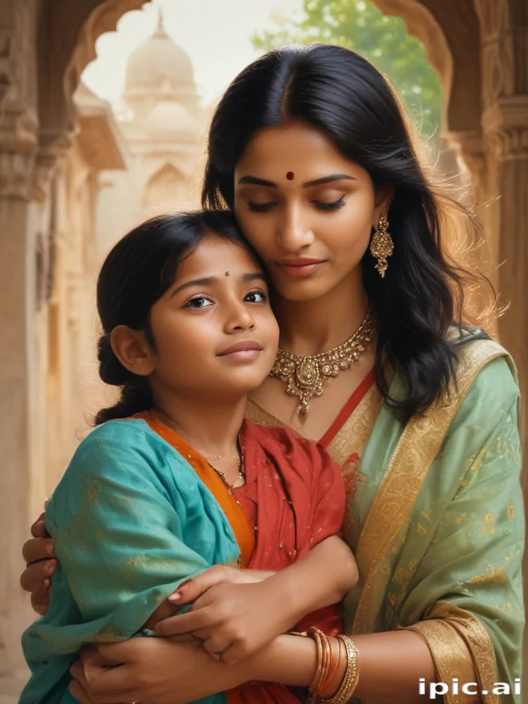 indian son with mom