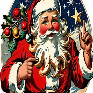 free vintage santa images