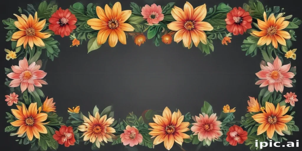 free flower border clipart