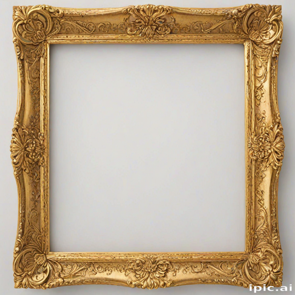 gold frame transparent background