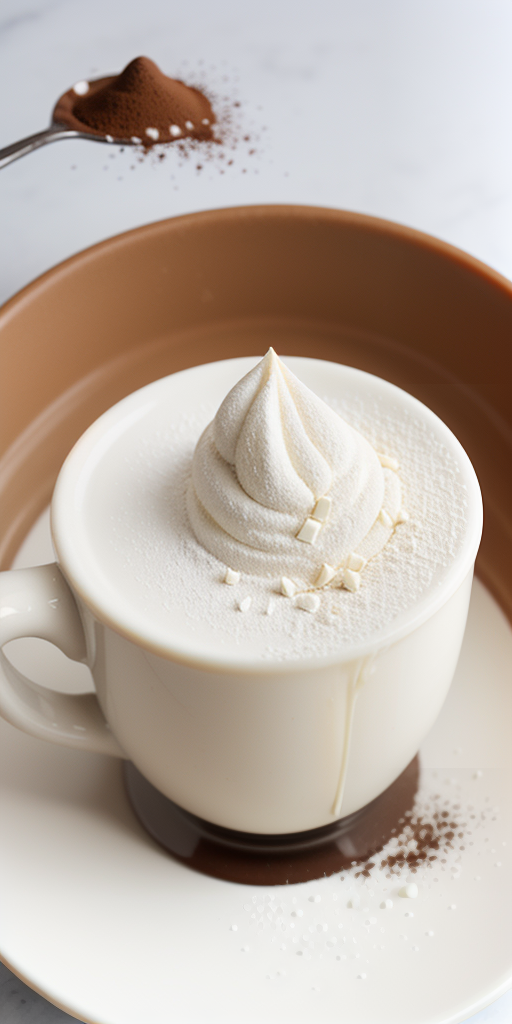 white chocolate powder for coffee