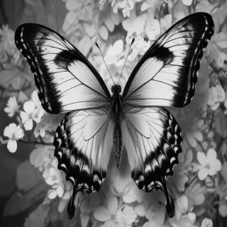 black and white butterfly wallpaper