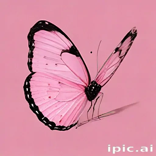 pink background butterfly
