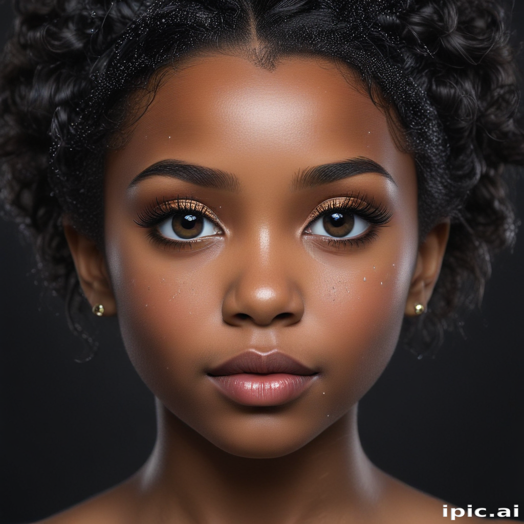 Stunning Close-Up Portrait of a Young Girl with Natural Beauty