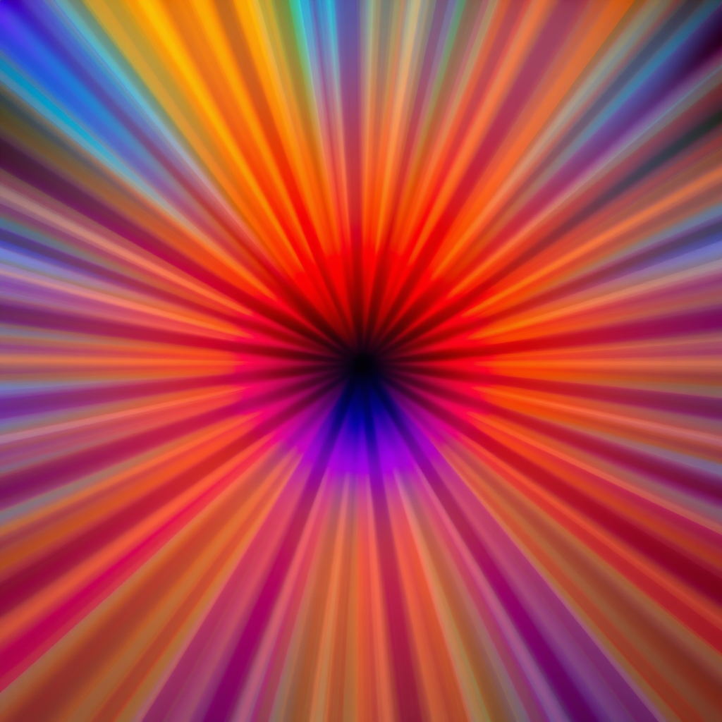 Create a vibrant radial gradient design with rich colors blending seamlessly, using a DSLR camera with a 50mm lens at f/1.8, ISO 100, shot in manual mode, top-down view with a soft focus effect for depth.