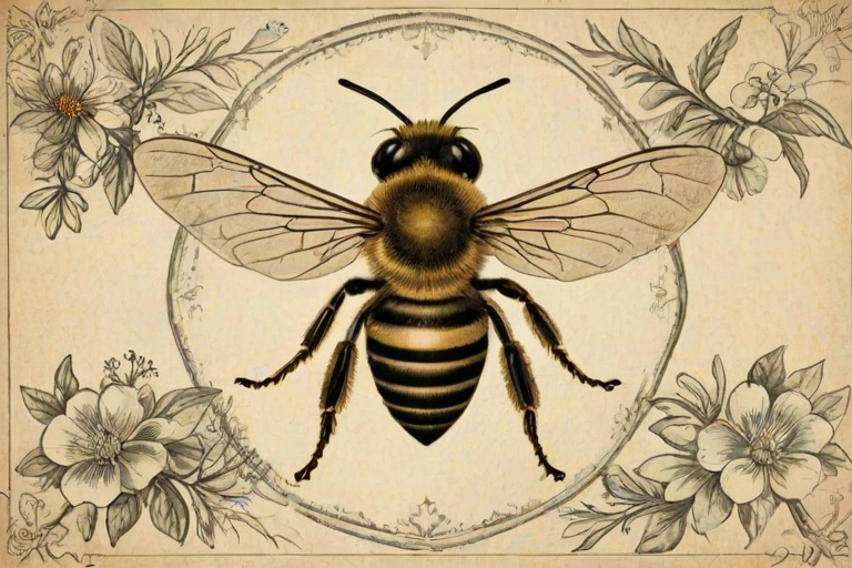free vintage bee printables