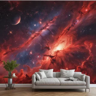 galaxy red wallpaper