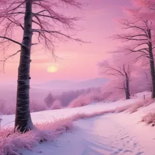 pink winter background