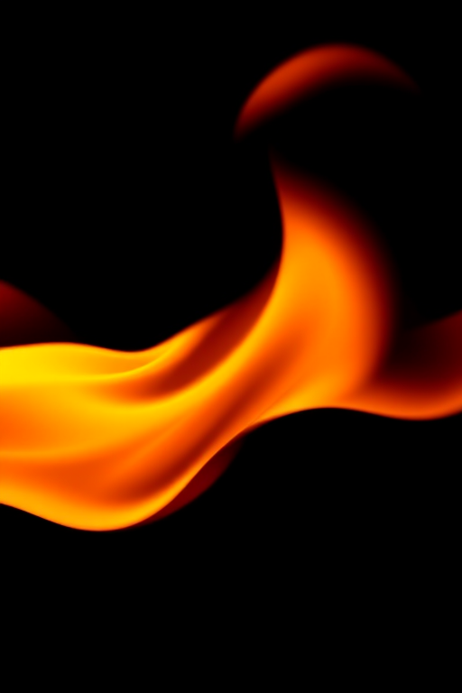 Generate a vibrant flame design with gradient colors shifting from yellow to orange, high resolution, 300 DPI, shot on a Canon EOS R5 with a 50mm lens at f/1.8, using a shallow depth of field for a smooth background.
