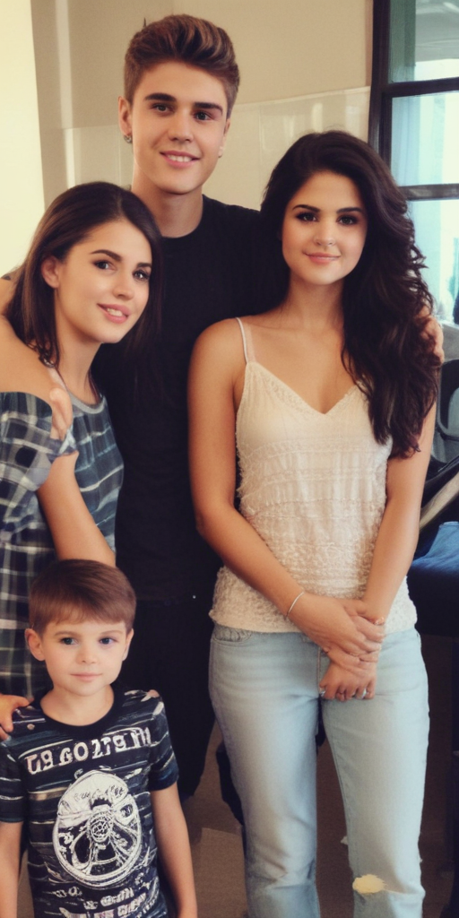 justin bieber with selena gomez family