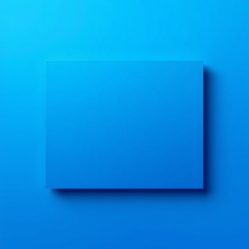 Create a vibrant digital illustration of a sleek blue rectangle with subtle geometric patterns, using a Canon EOS R5 camera, 50mm lens, aperture f/1.8, ISO 100, shot from a straight-on perspective, emphasizing high dynamic range and sharp focus on the shape and color gradients.