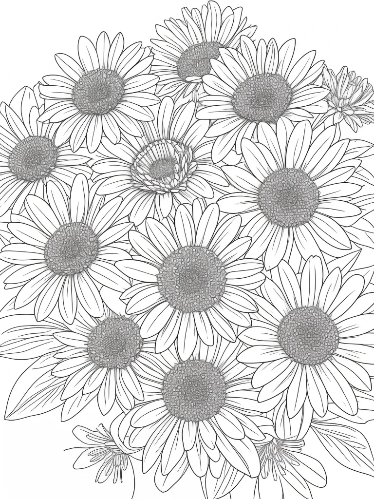 floral line art