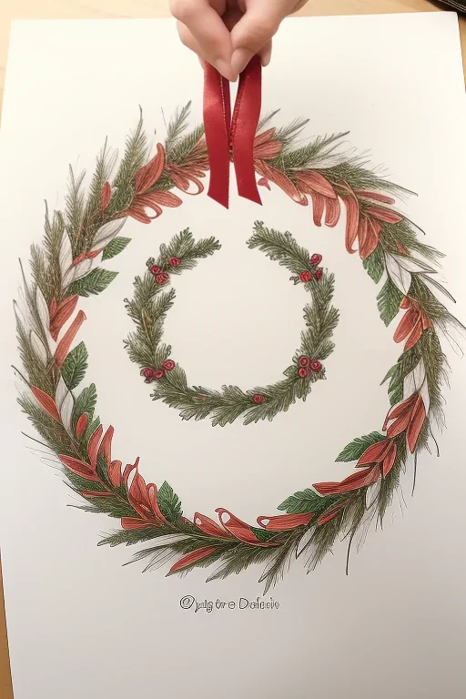 wreath drawing