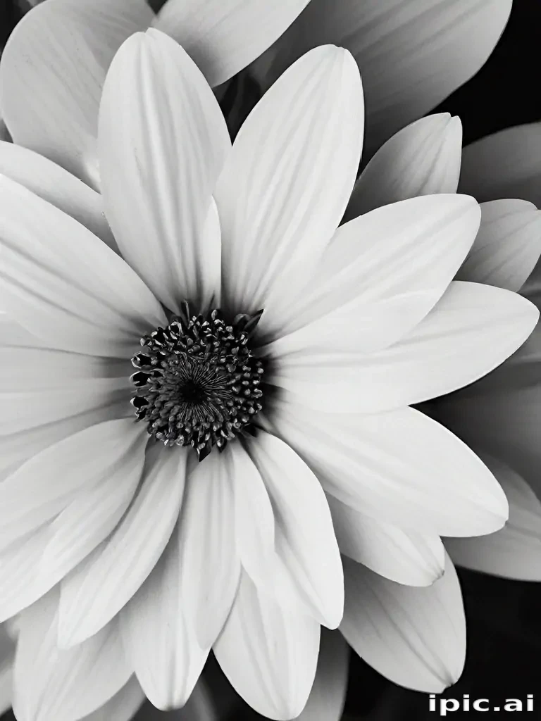 black and white flower background