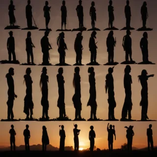 people silhouettes