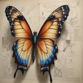 drawing of a butterfly