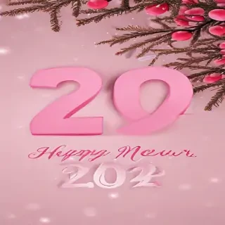 pink happy new year 2024