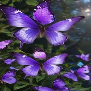 purple butterflies