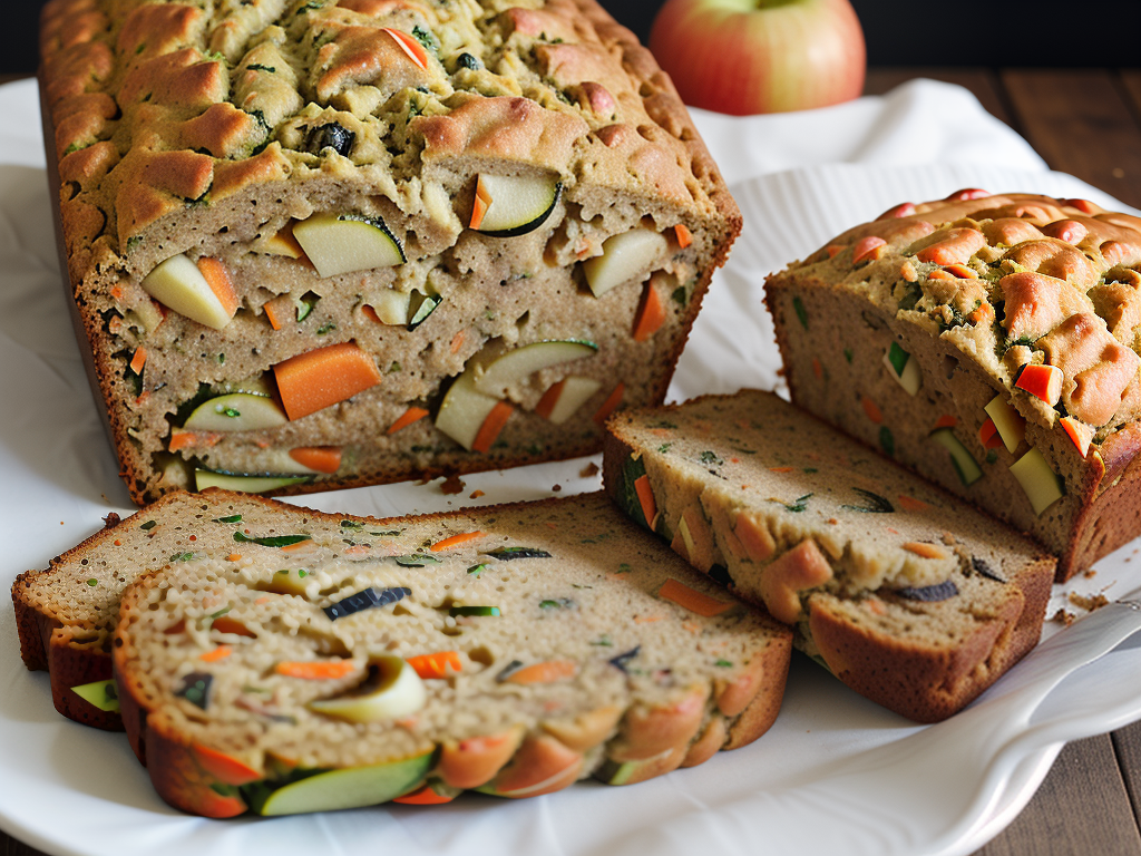 zucchini carrot and apple bread