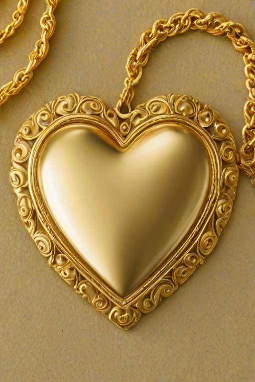 gold heart png