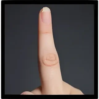 middle finger transparent
