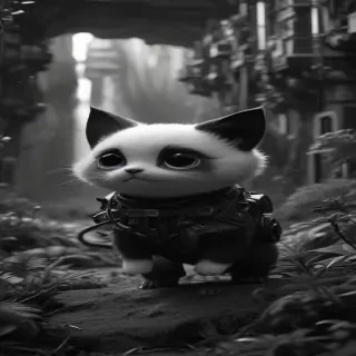 cute black and white