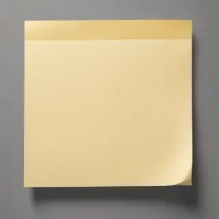 sticky note with transparent background