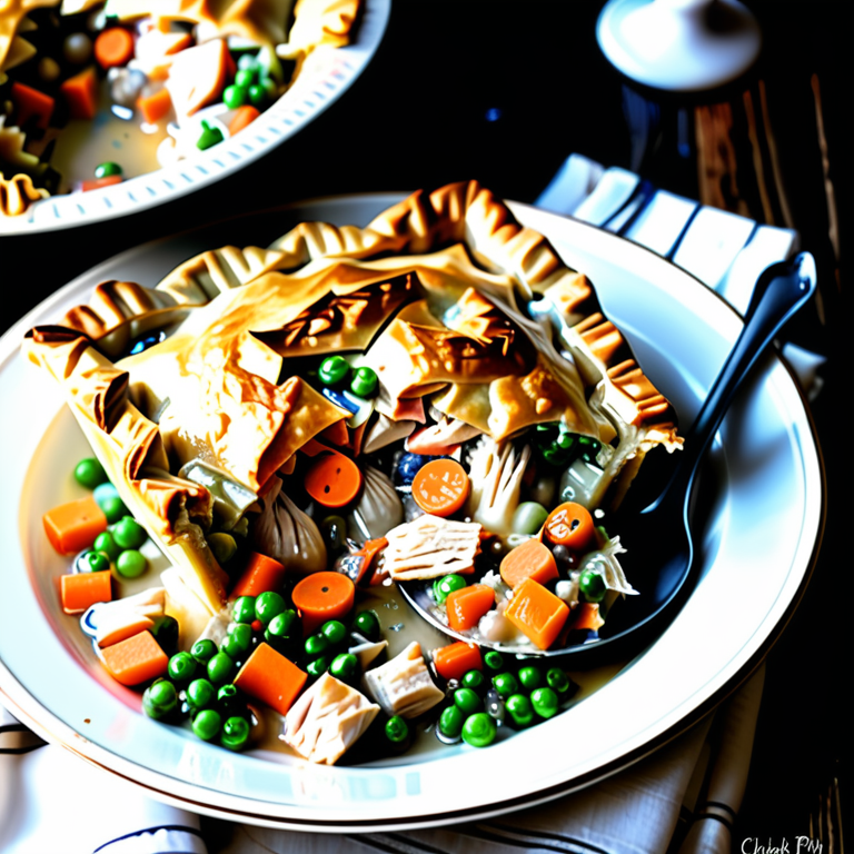 chicken pot pie with phyllo pastry