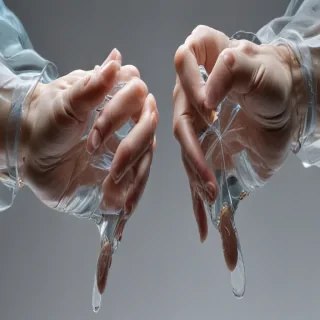 transparent prayer hands