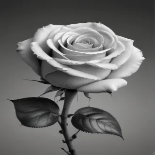 rose clip art black and white