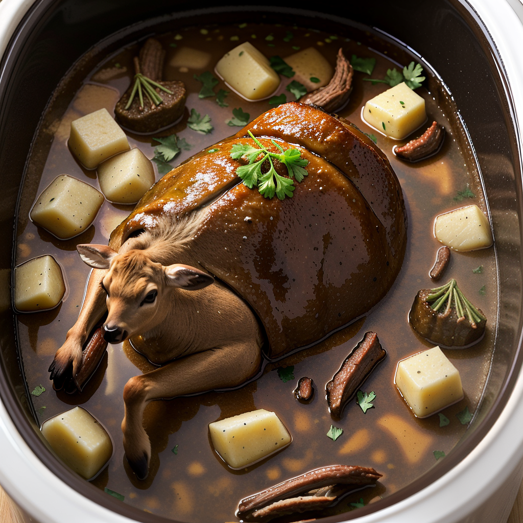deer roast crock pot recipe