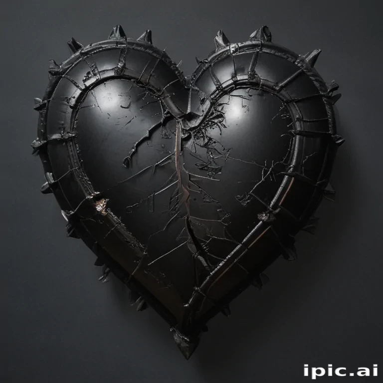 broken heart black