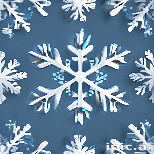 Intricate Snowflakes Glistening Against a Deep Blue Winter Background