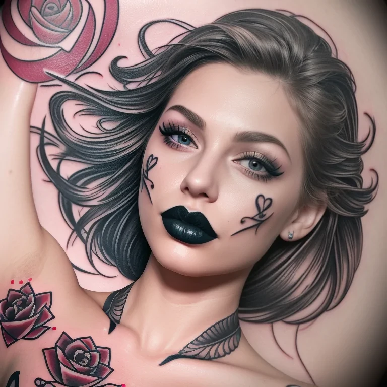 lips tattoo design
