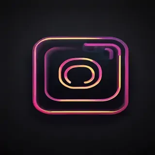 neon instagram logo