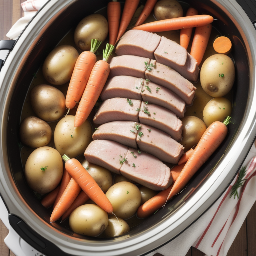 crock pot pork loin with potatoes and carrots
