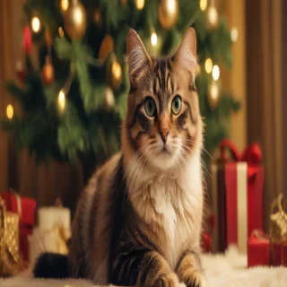 cat christmas wallpaper
