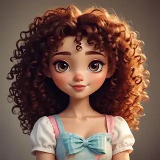 cartoon characters with curly hair
