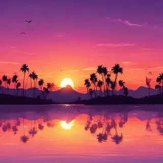 cute sunset backgrounds