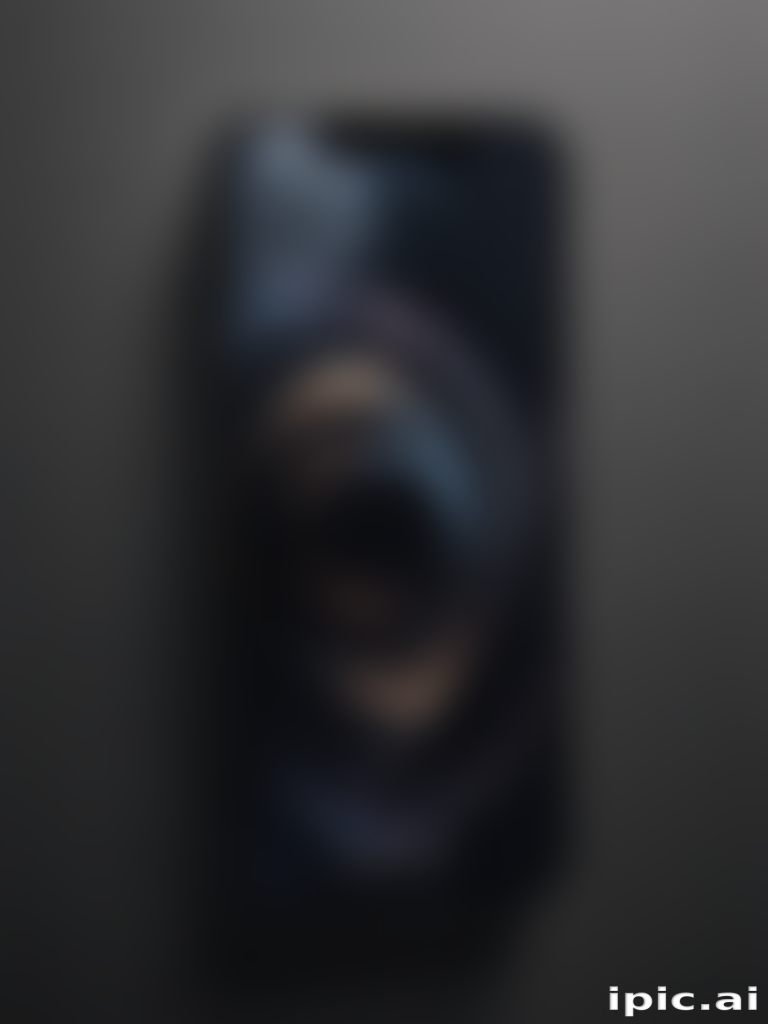 Abstract Design Featuring Dark Tones and Swirling Patterns on a Phone