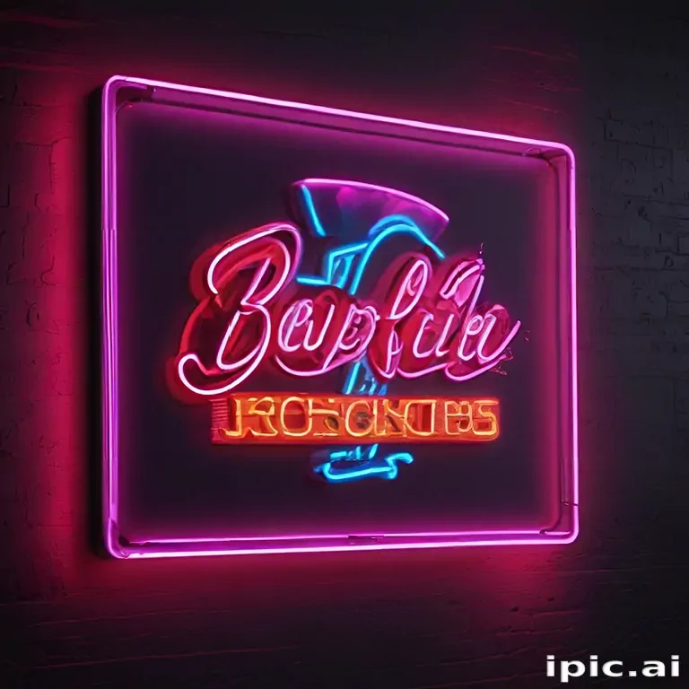 neon sign mockup