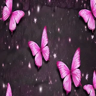 glitter pink butterfly wallpaper