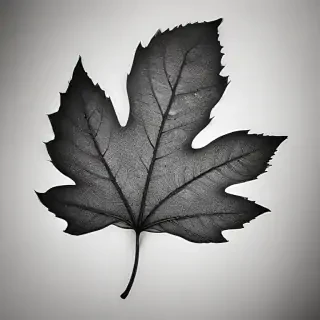 leaf images black and white